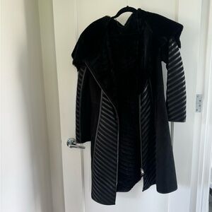 Genuine 10% Shearling Coat from Florence, Leather trim